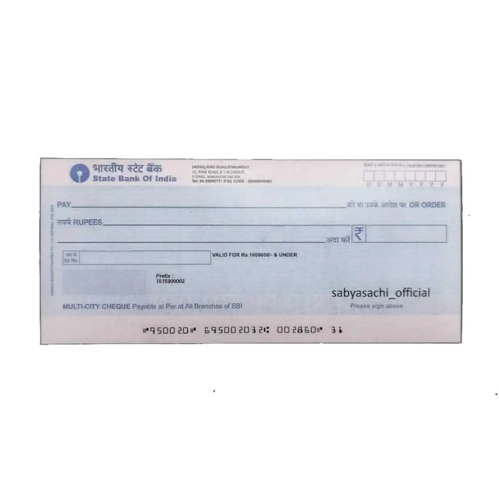 Personalized Cheque